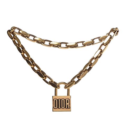 dior necklace with lock|christian dior locket necklace.